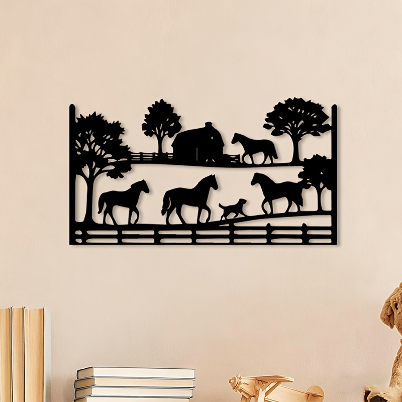 Art Craft Horse - لوحة جدارية معدنية من CIFBUY بتصميم