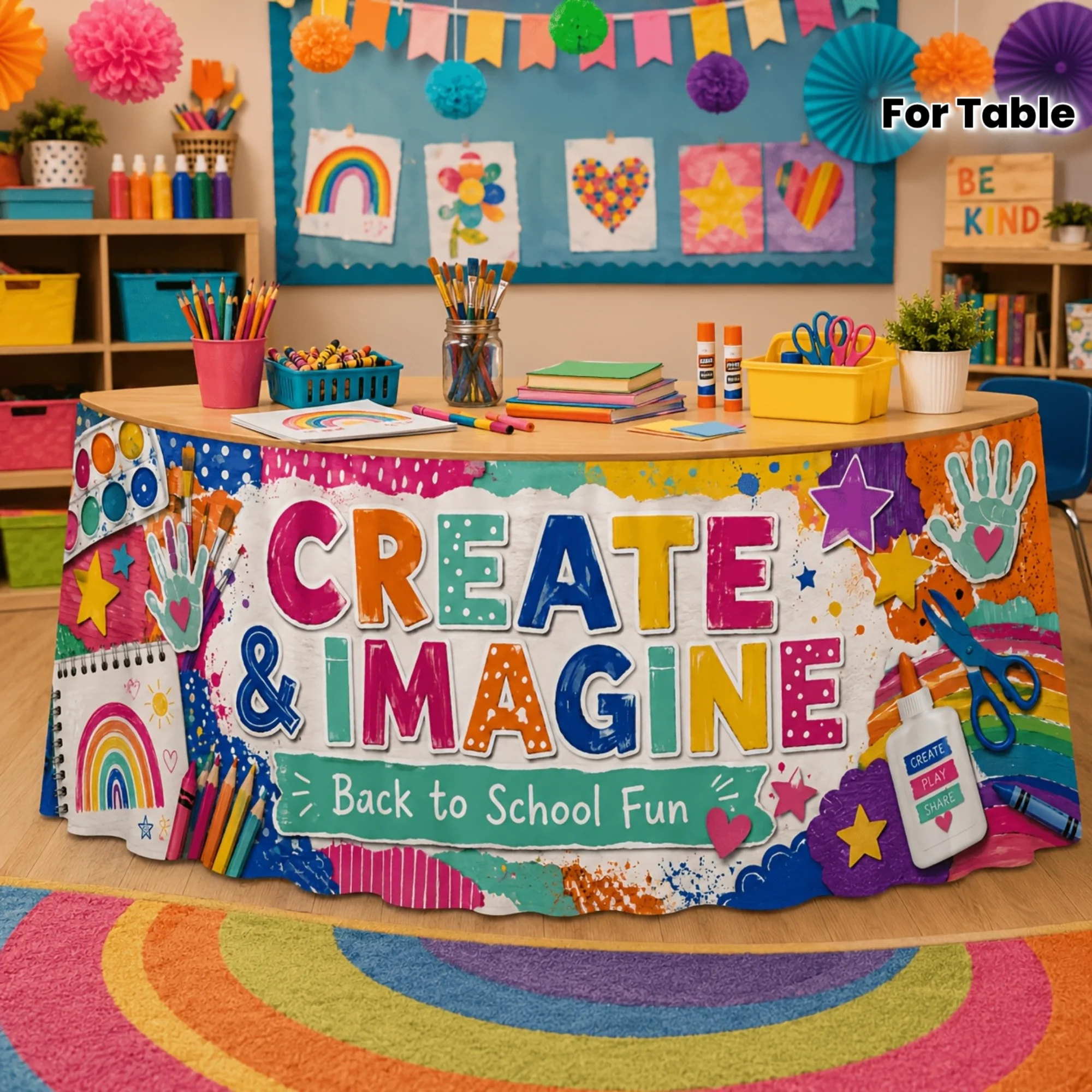 Art Craft Classes - تنورة طاولة الحفلات 1 مناسبة للفعاليات
