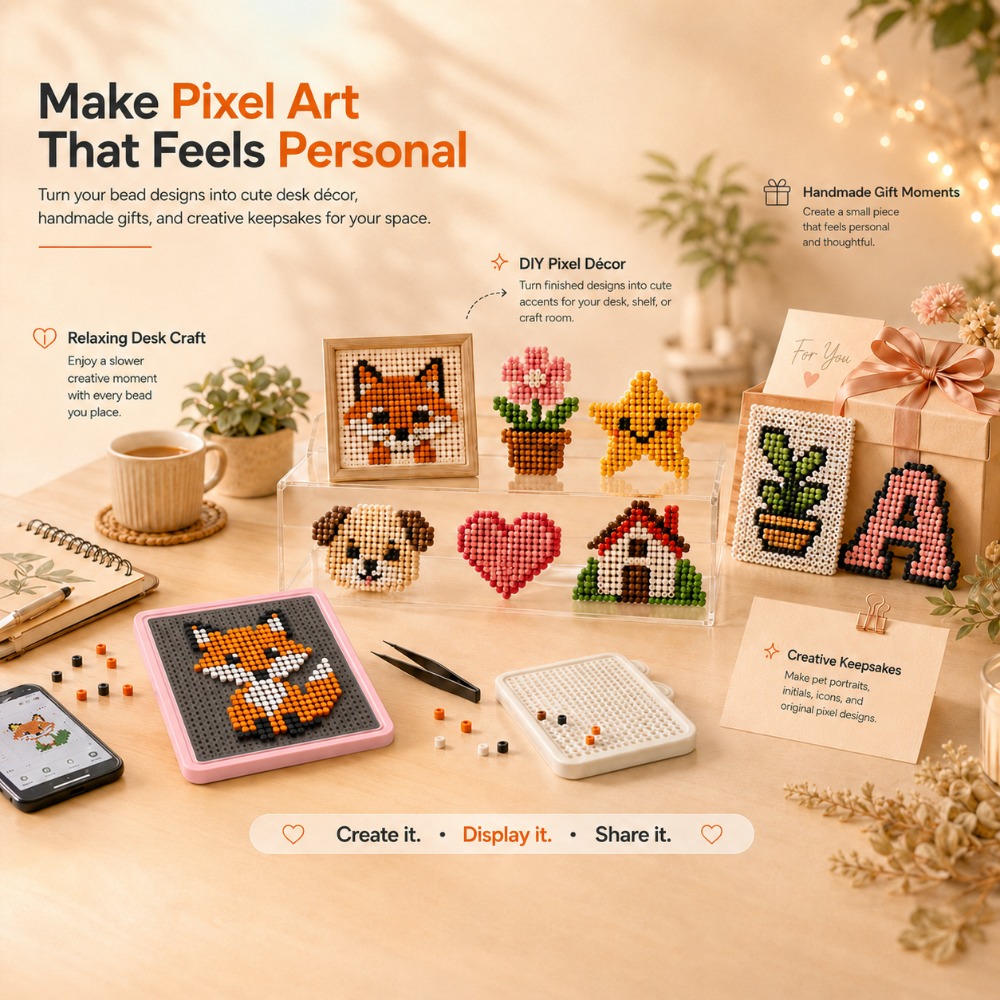 Art Craft And - لوحة إضاءة LED ذكية بخرزات قابلة