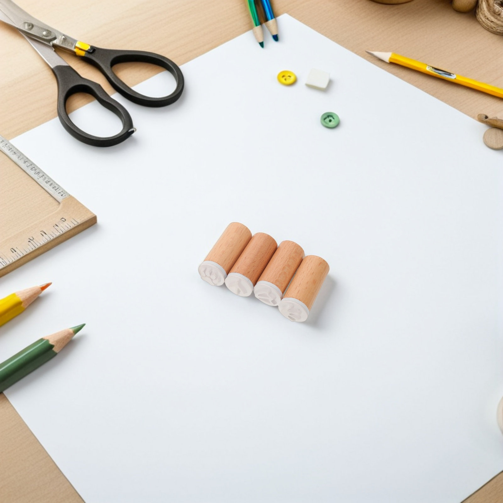 مجموعة من 6 أختام مطاطية بأشكا - مراجعة Art Craft Journals وسعره