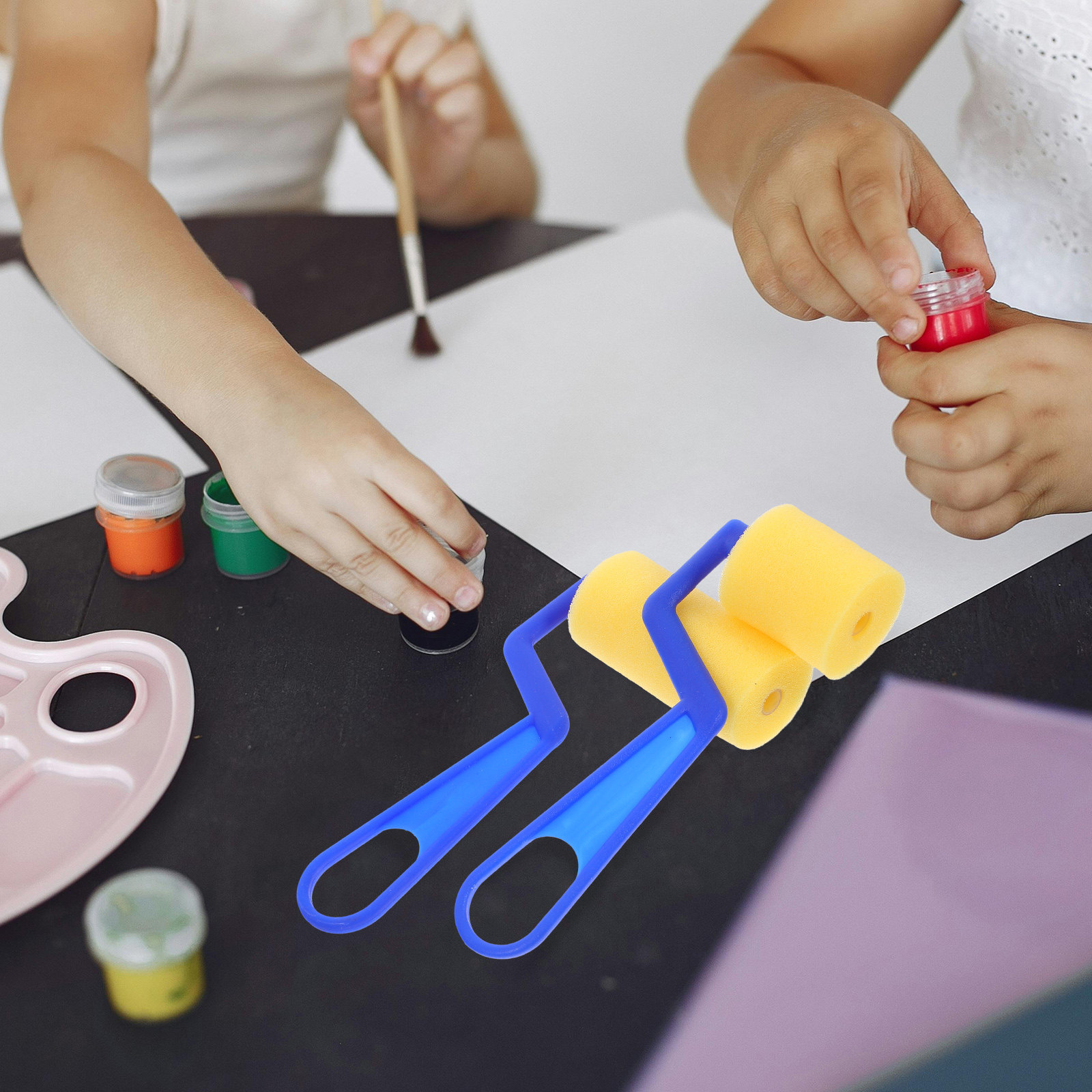 قطعتان من فرش الإسفنج للرسم لل - مراجعة Art And Craft With Paint وسعره