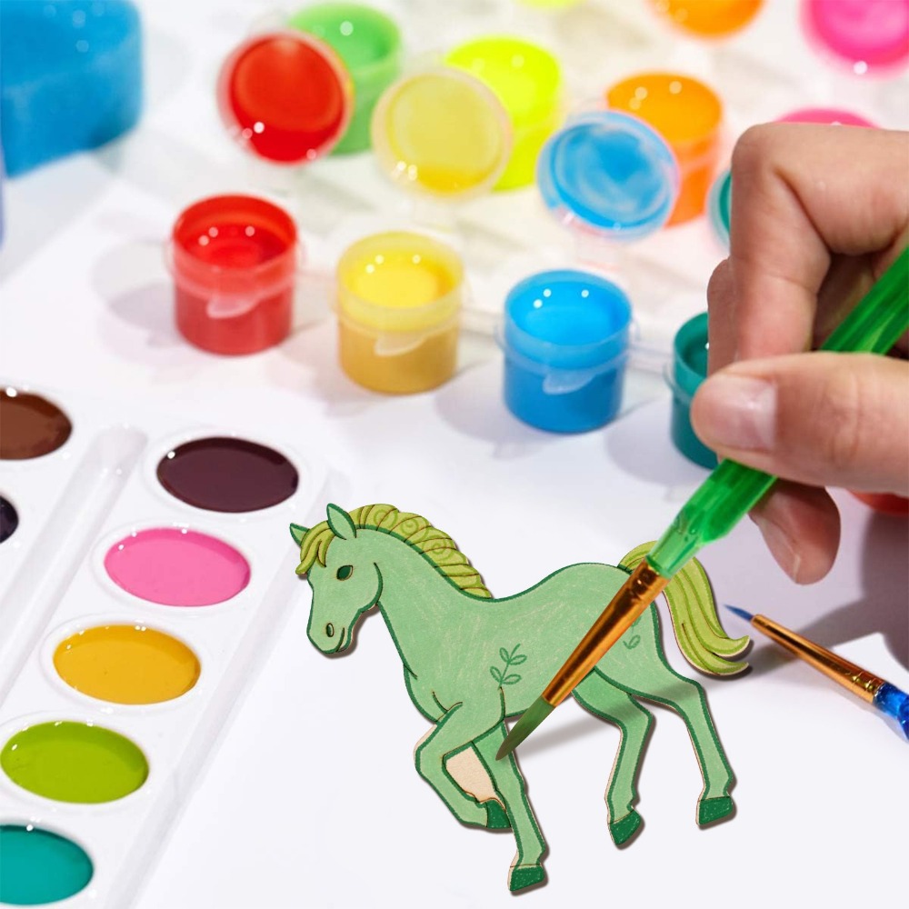 24 قطعة من قطع الخشب على شكل ح - مراجعة Art Craft Horse وسعره