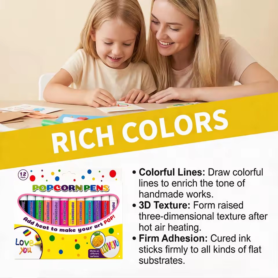 مجموعة أقلام بوبكورن منتفخة، م - مراجعة Art Craft Journals وسعره