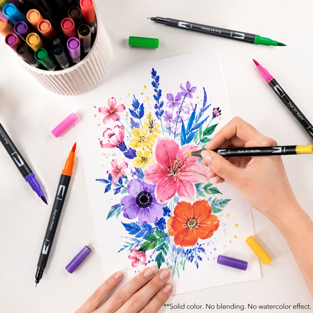 مجموعة أقلام تلوين مائية برأسي - مراجعة Art Craft Journals وسعره