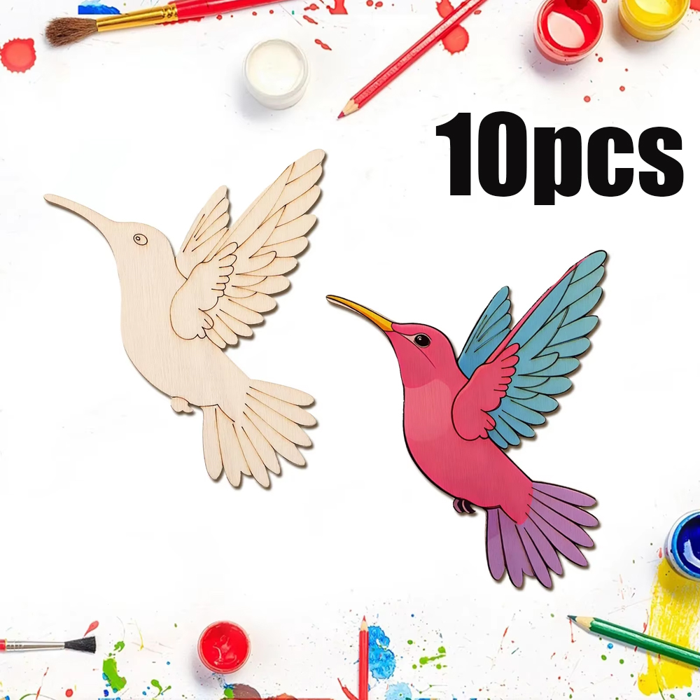 10 قطع من الخشب غير المكتمل عل - مراجعة Art Craft And وسعره