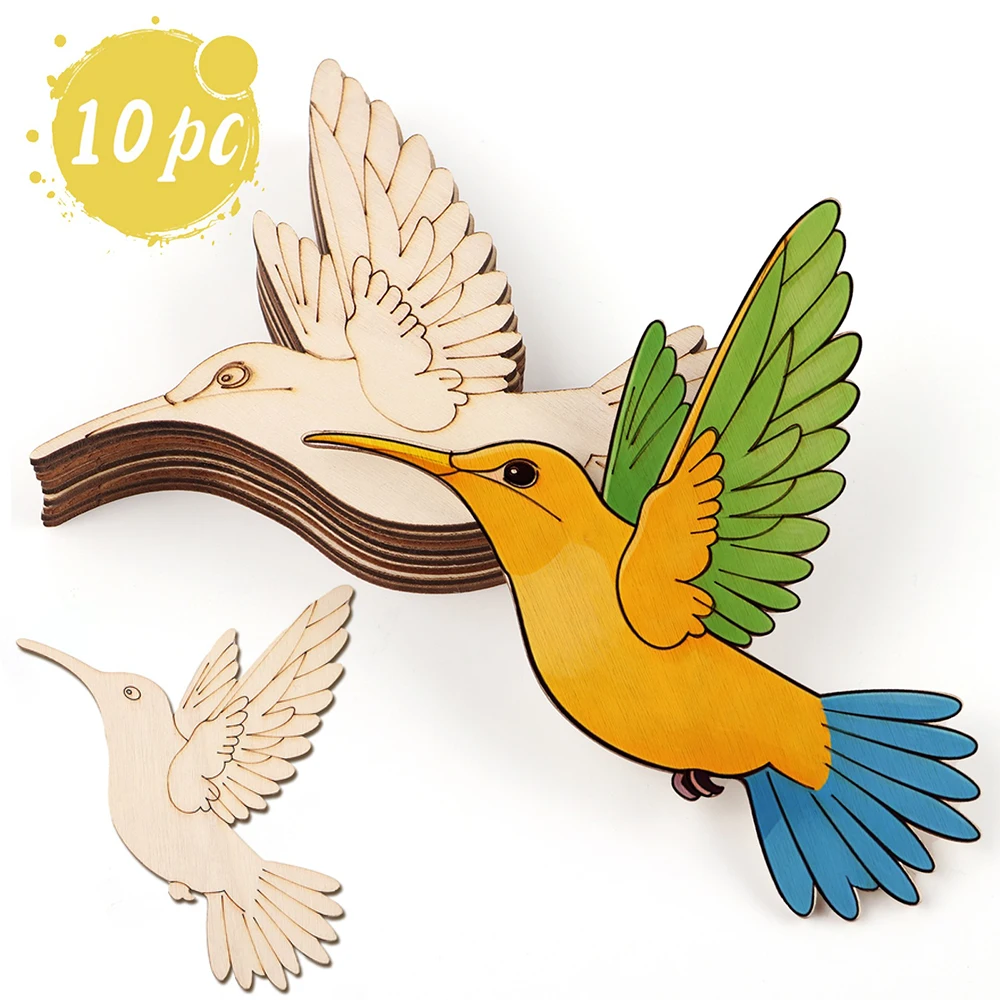 10 قطع من الخشب غير المكتمل عل - مراجعة Art Craft And وسعره