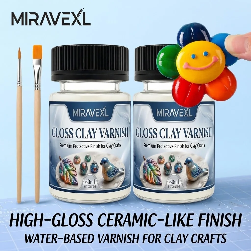 مجموعة طلاء الطين اللامع MIRAV - مراجعة Air Dry Clay وسعره