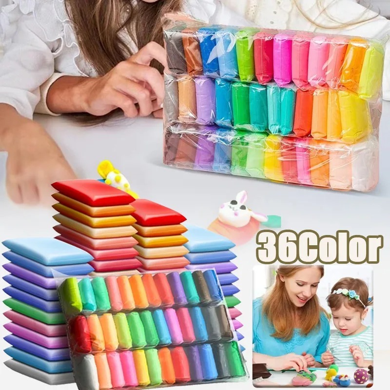 حقيبة تحتوي على 36 لونًا من ال - مراجعة Air Dry Clay وسعره
