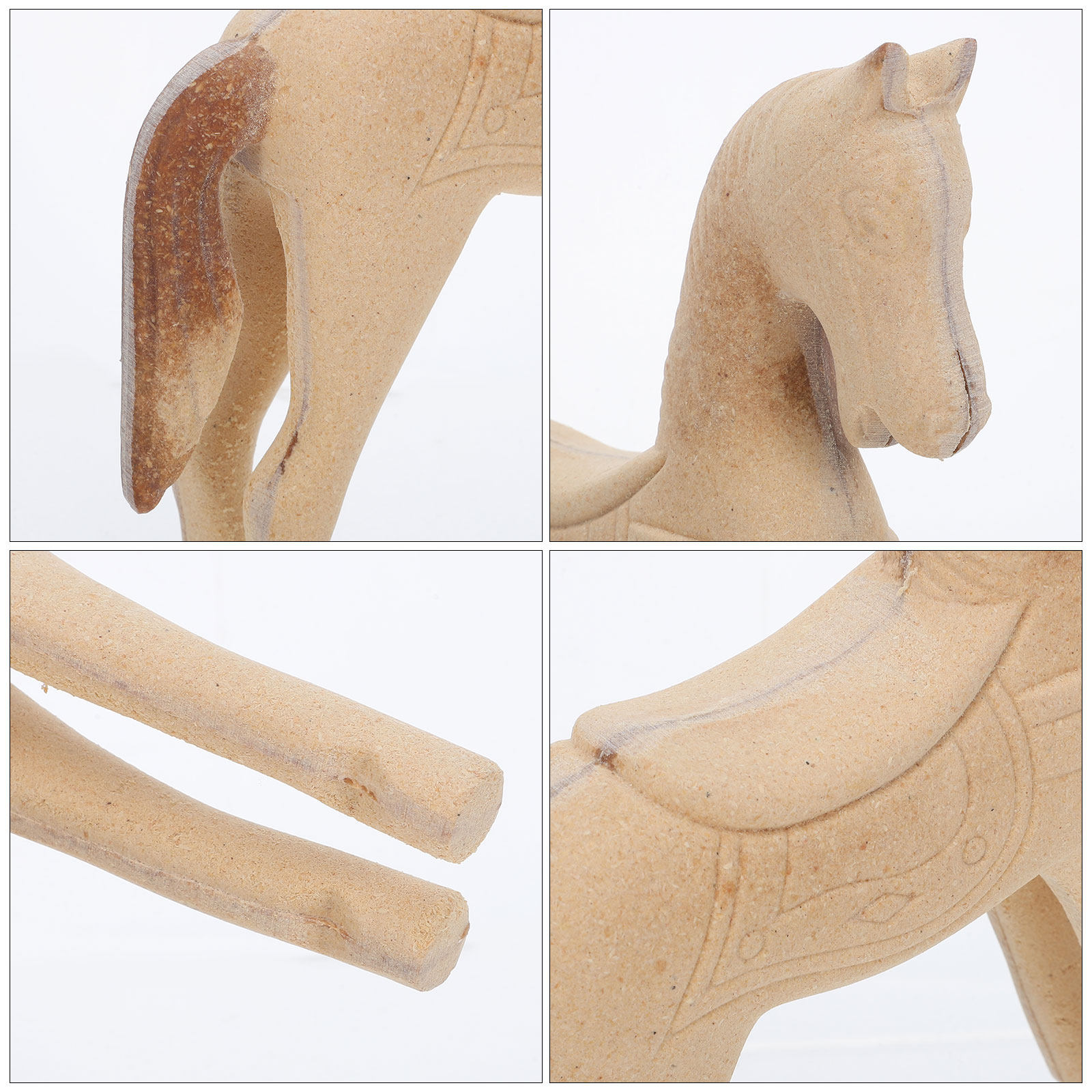 حصان خشبي غير مكتمل الصنع منحو - مراجعة Art Craft Horse وسعره