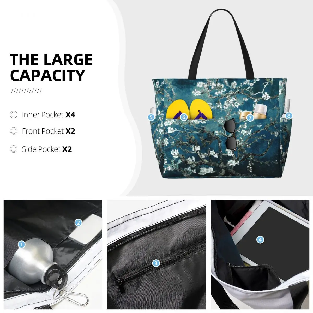 مخصص فان جوخ أزهار اللوز حمل ح - مراجعة Art Portfolio Bag وسعره