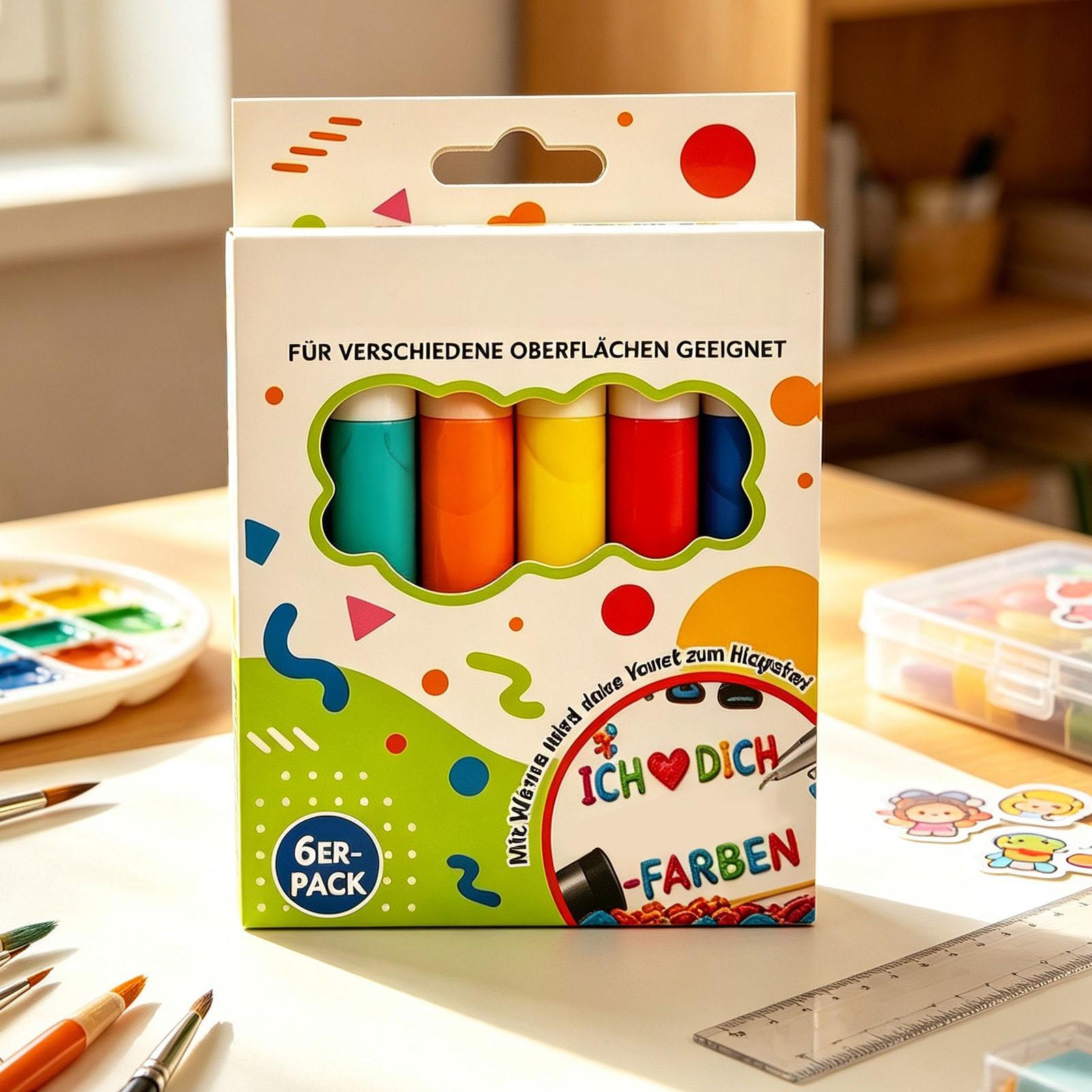 أقلام فقاعية 6/12 قطعة للرسم ا - مراجعة Art And Craft With Paint وسعره